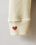 Unisex Relaxed French Terry Crew Sweatshirt - Valentine's Day - Pale Khakhi